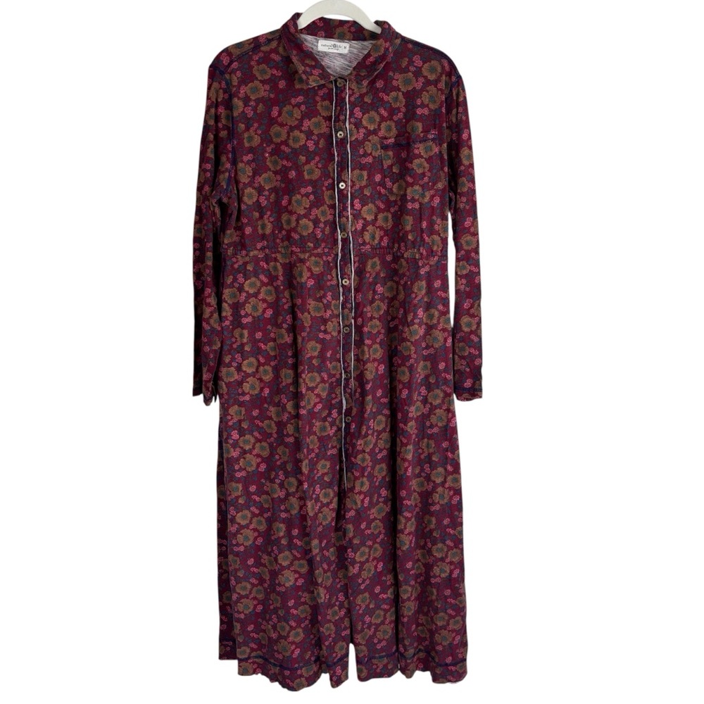 NATURAL LIFE Cranberry Floral Cotton Maxi Dress